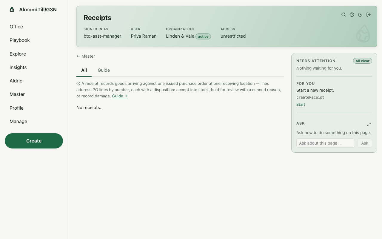 Receipts — /receipts