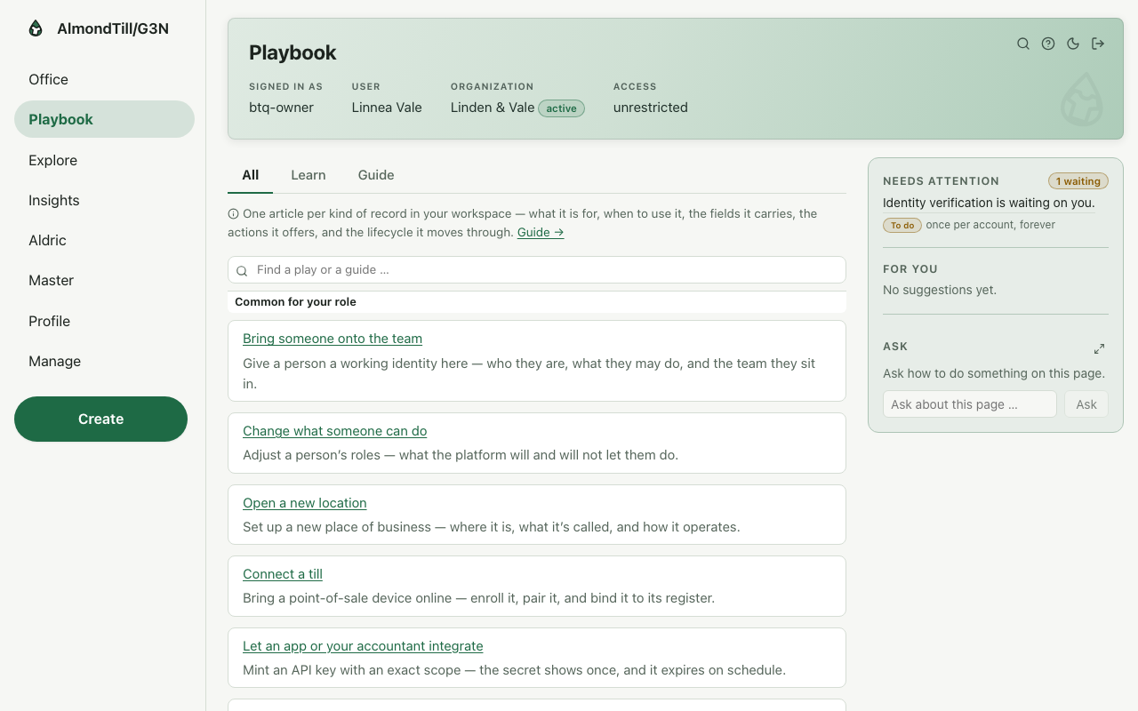Playbook — /playbook