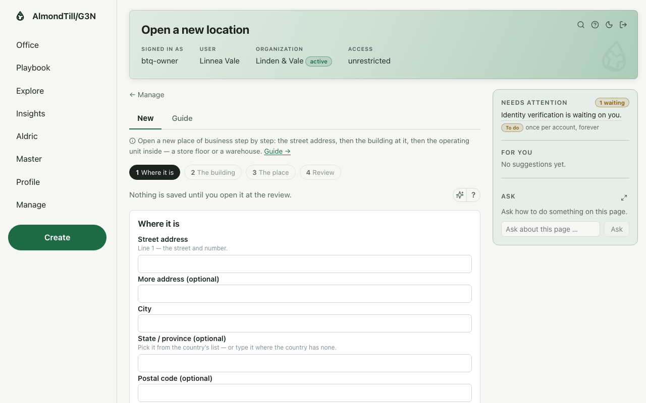 Open a location — /organization/open-a-location