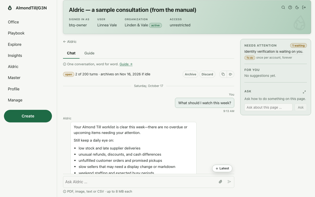 A consultation — /aldric/{id:Consultation}
