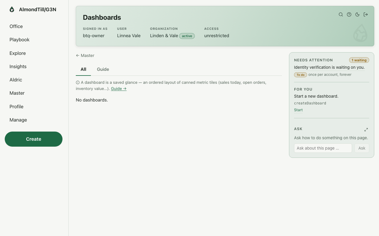 Dashboards — /dashboards