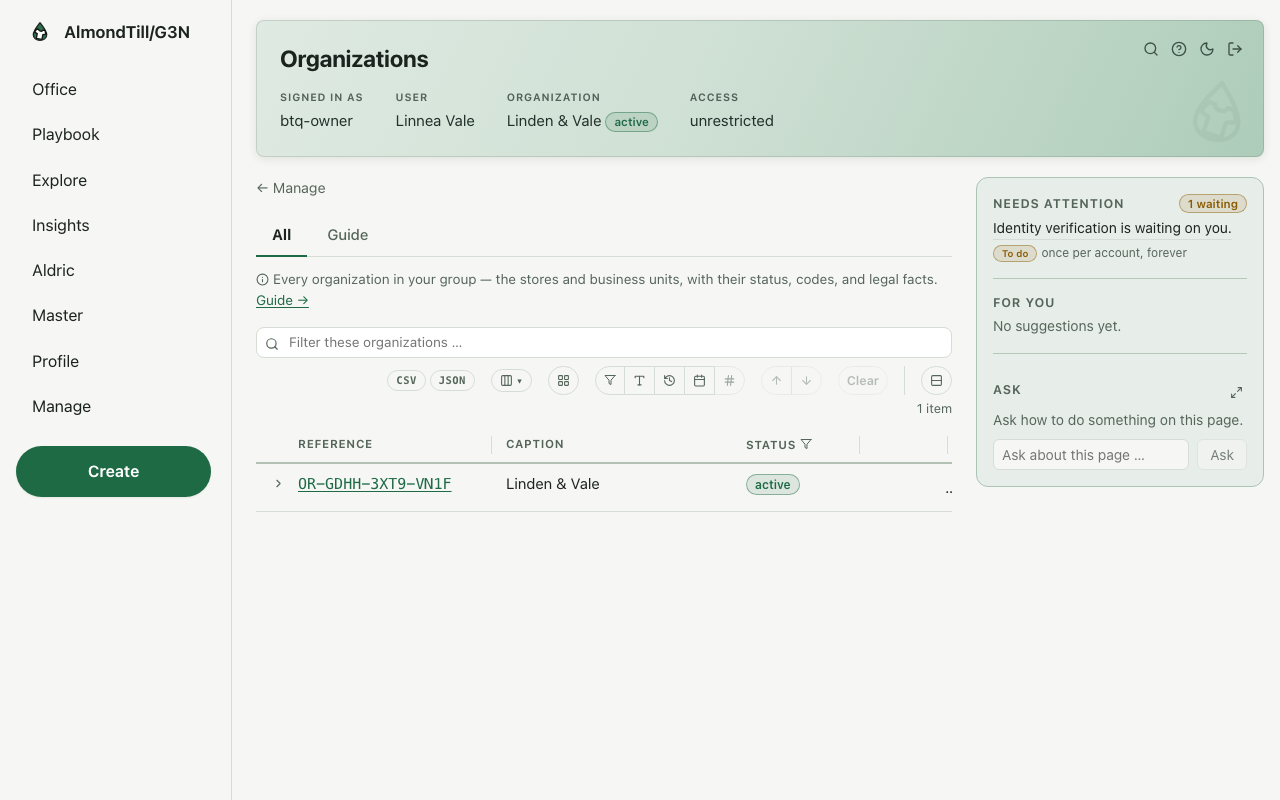 Organizations — /organizations