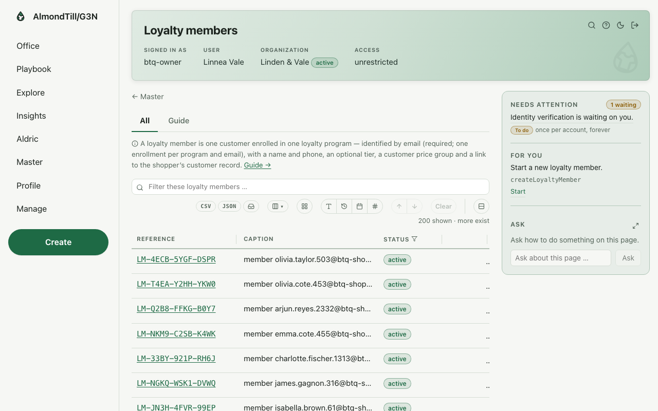 Loyalty members — /loyalty-members