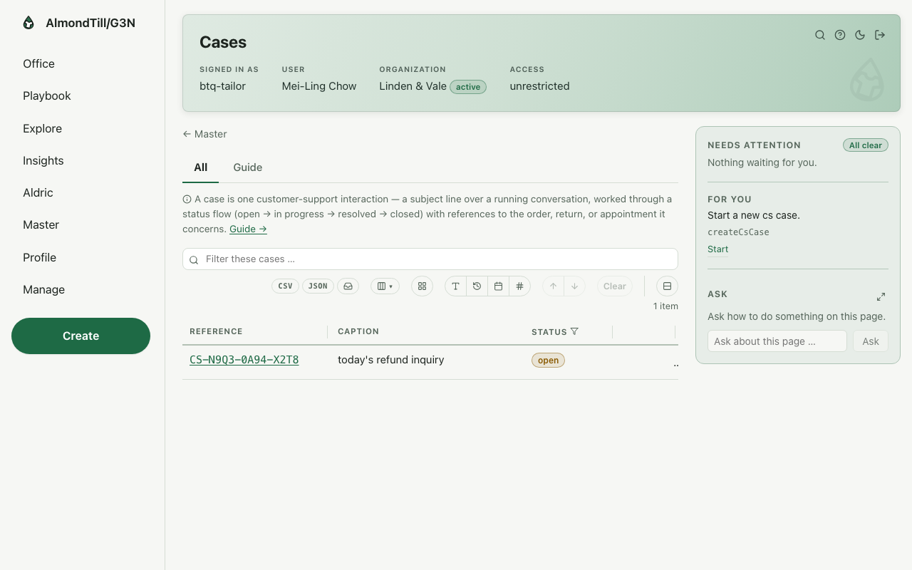 Cases — /cases